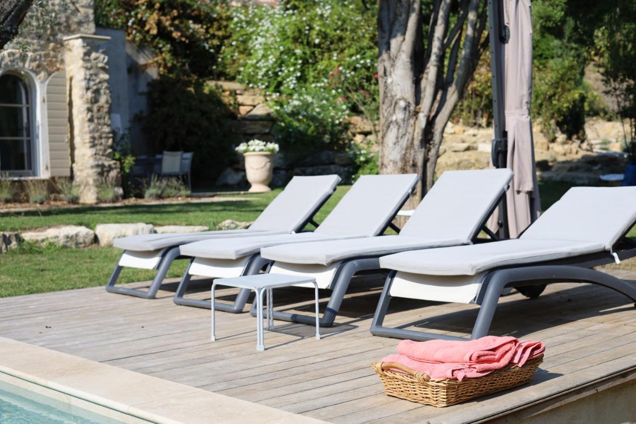 L'Elegante Bastide En Pierre Avec Vue Sur Le Vieux Village De Mougins Luaran gambar